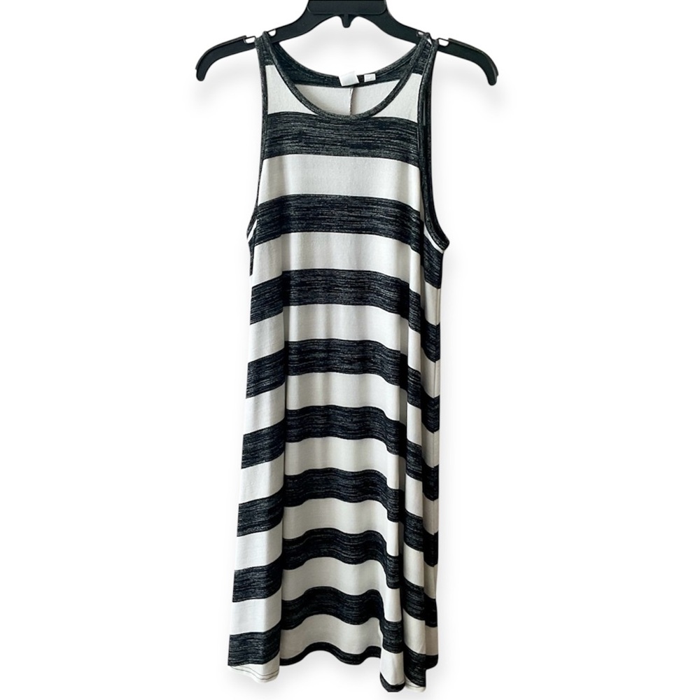 GAP Black and White Striped tank swing Dress